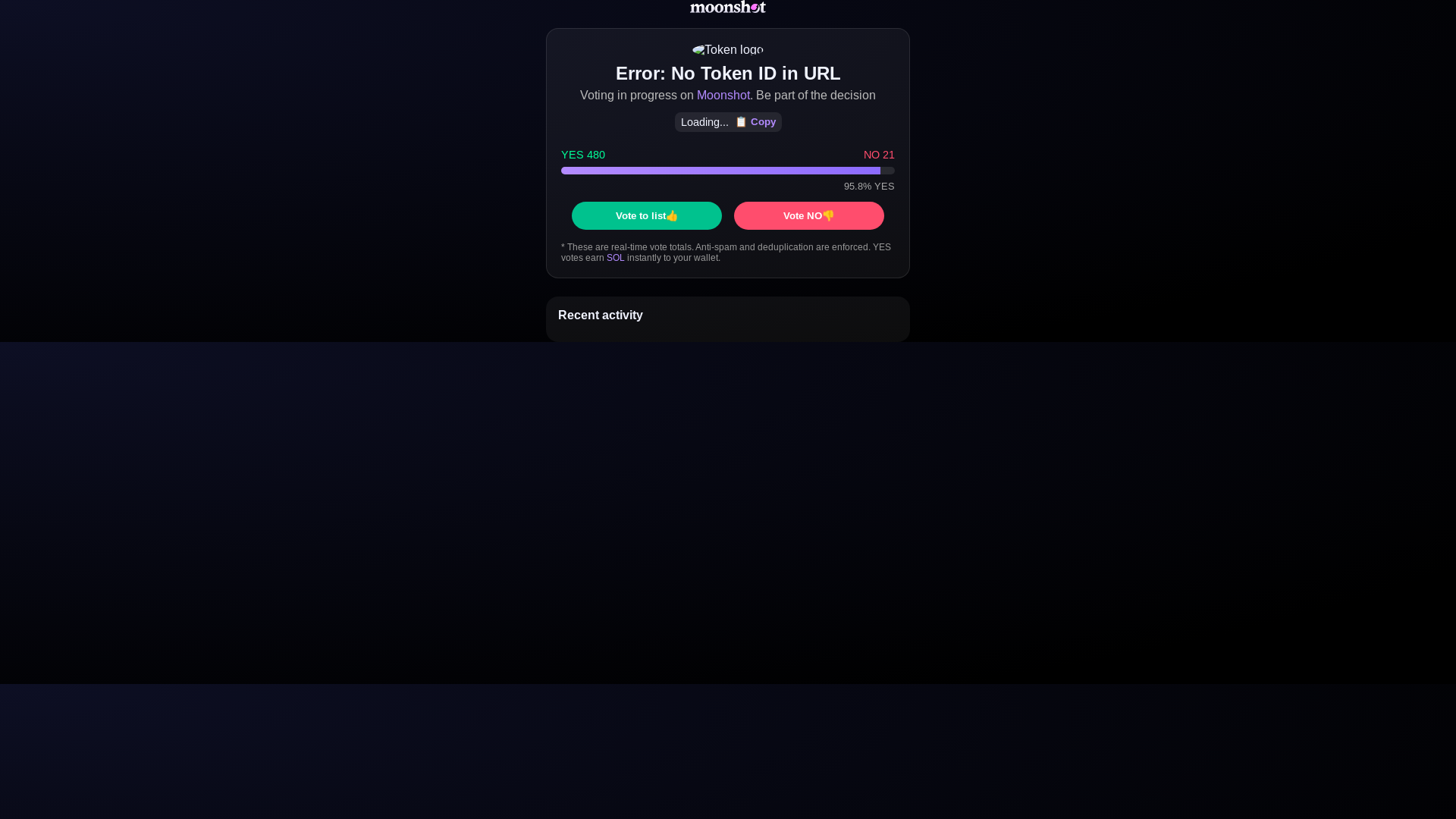 website screenshot of https://moonshotvotes.live/