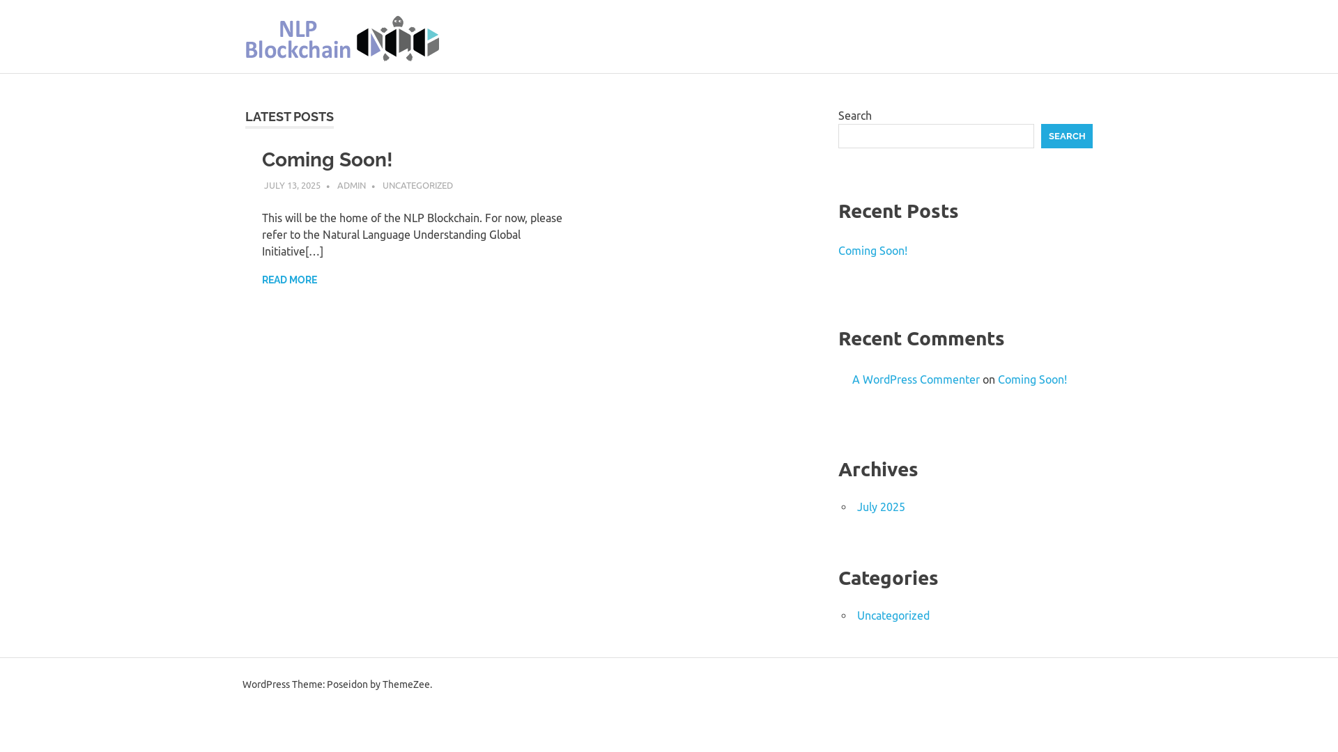 website screenshot of https://nlpblockchain.org/