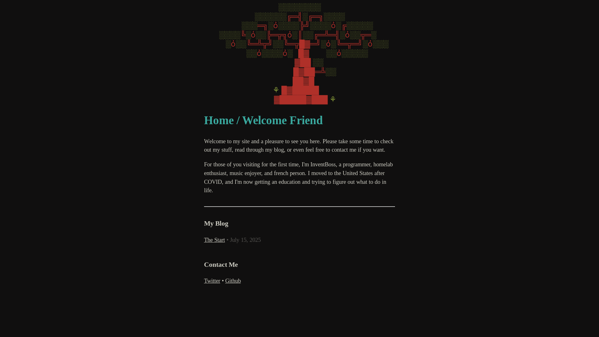 website screenshot of https://treesite.me/