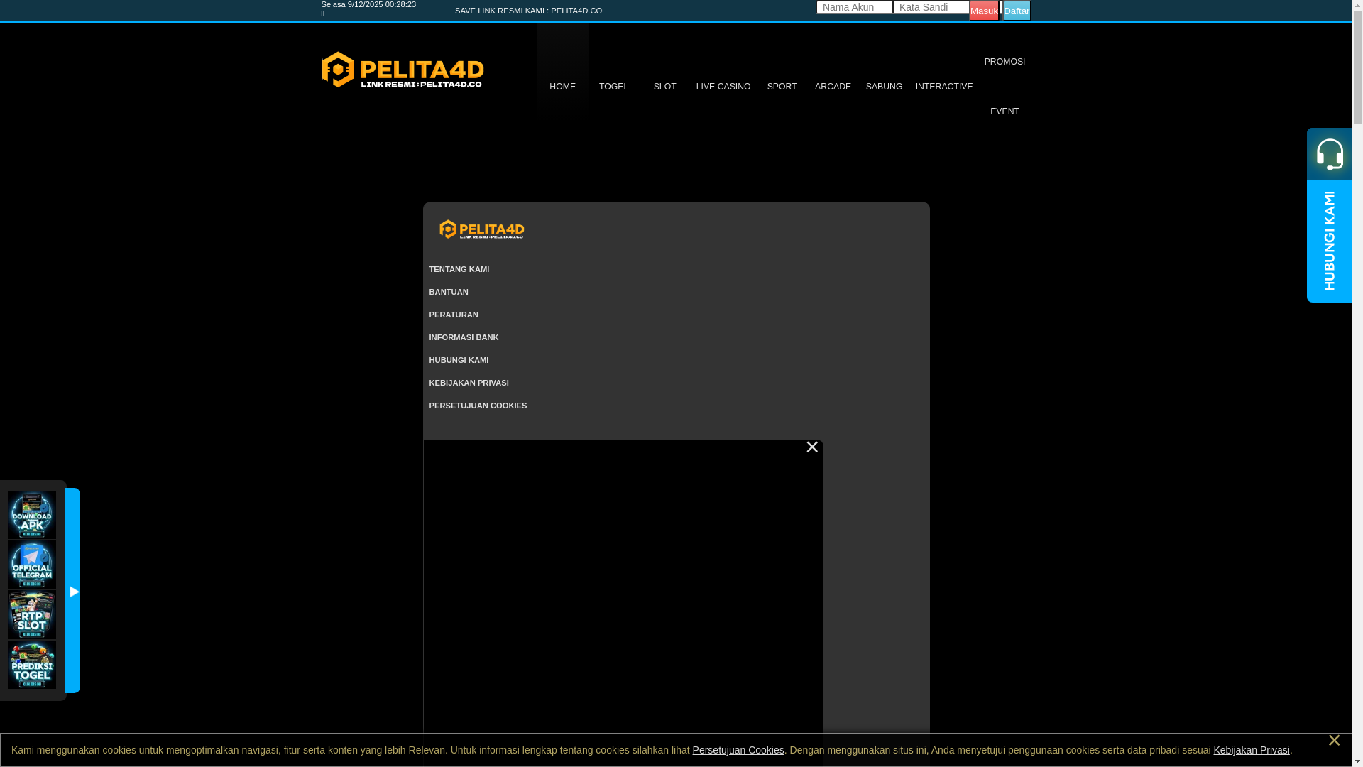 website screenshot of https://12pelita.shop/