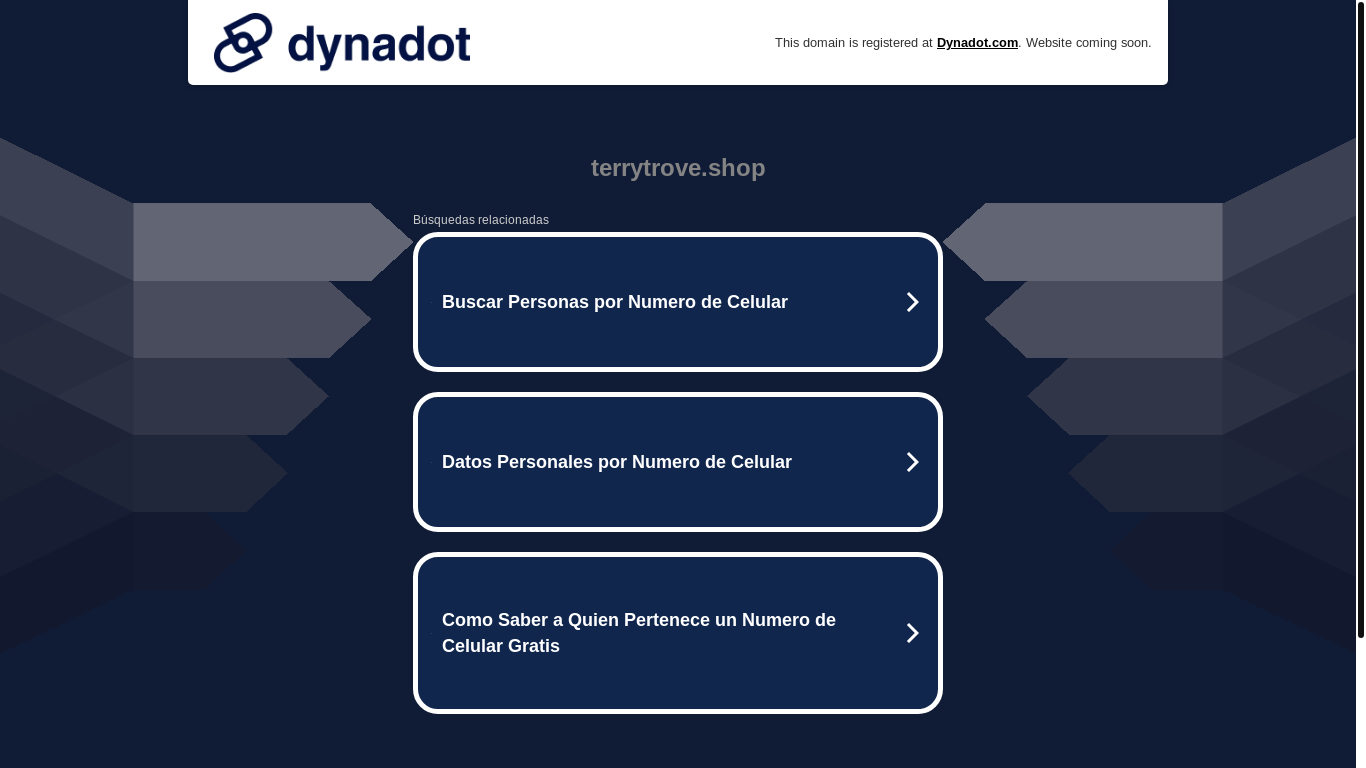 website screenshot of https://terrytrove.shop/