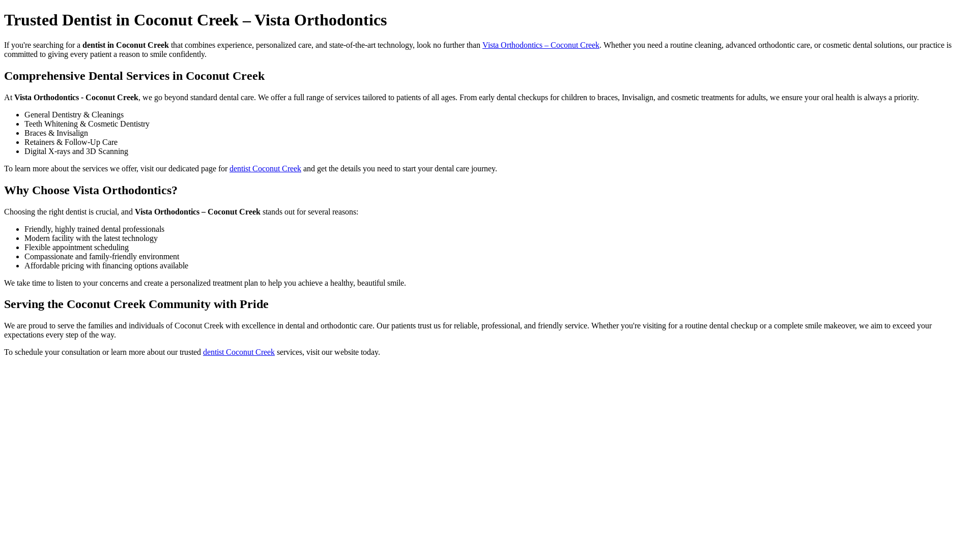website screenshot of https://dentistcoconutcreek.pages.dev/