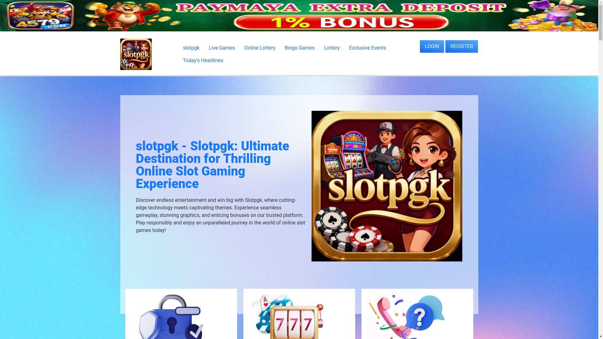 website screenshot of https://slotpgklogin.com/