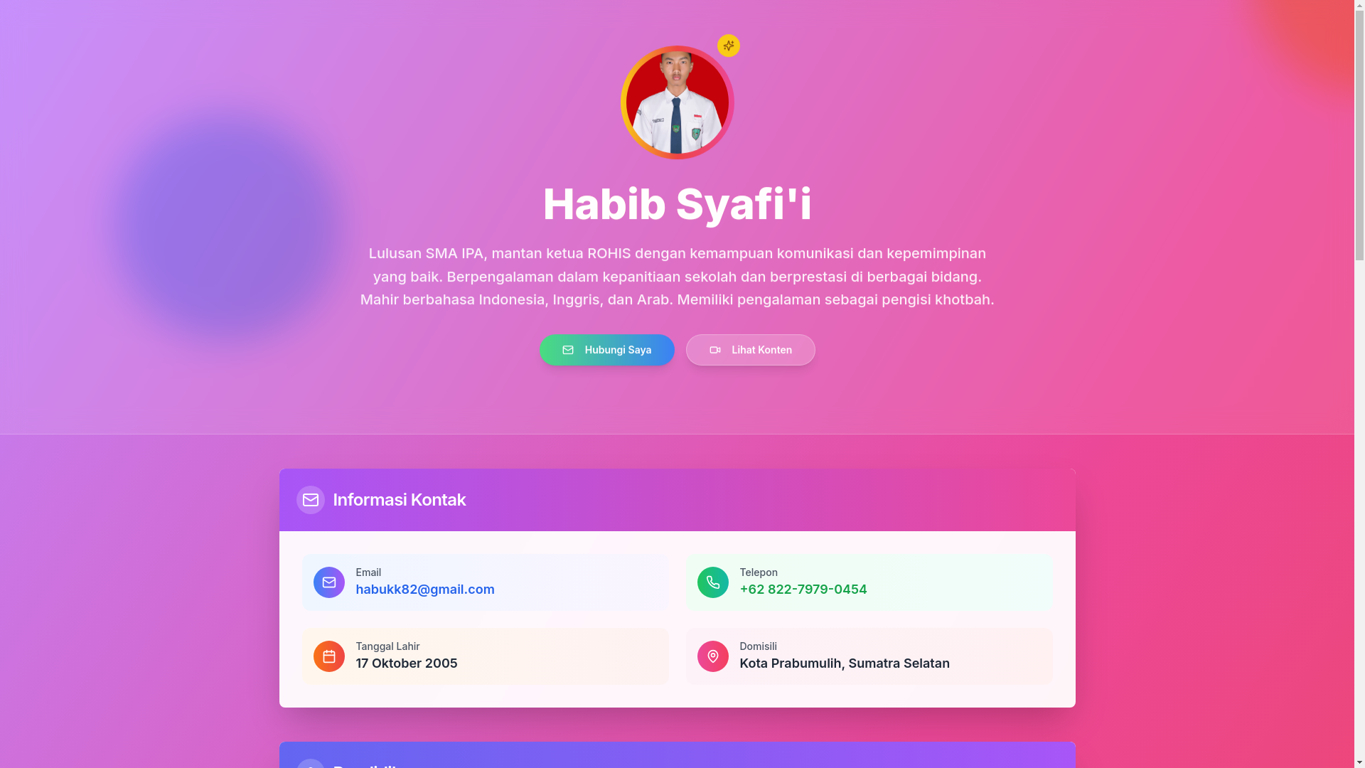 website screenshot of https://habukaja.my.id/