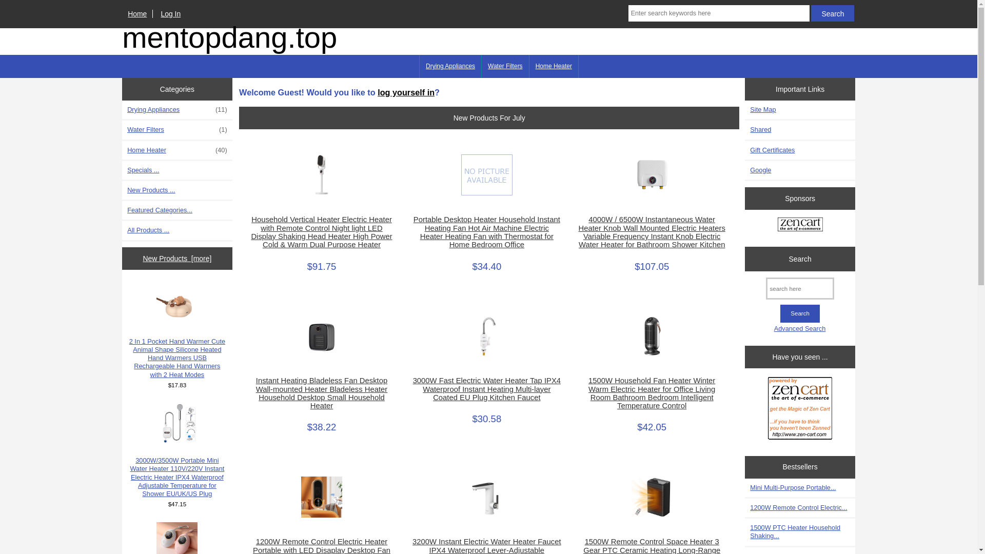website screenshot of https://mentopdang.top/