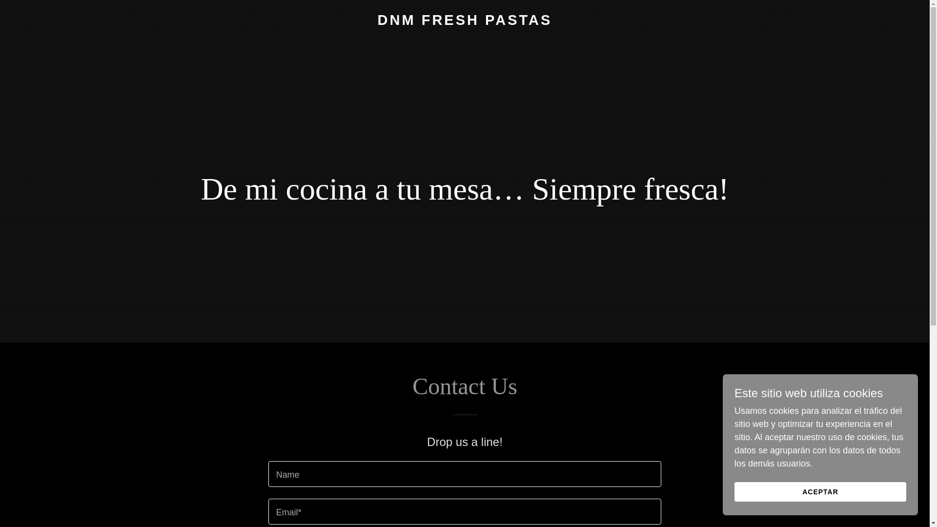website screenshot of https://dnmfreshpastas.com/