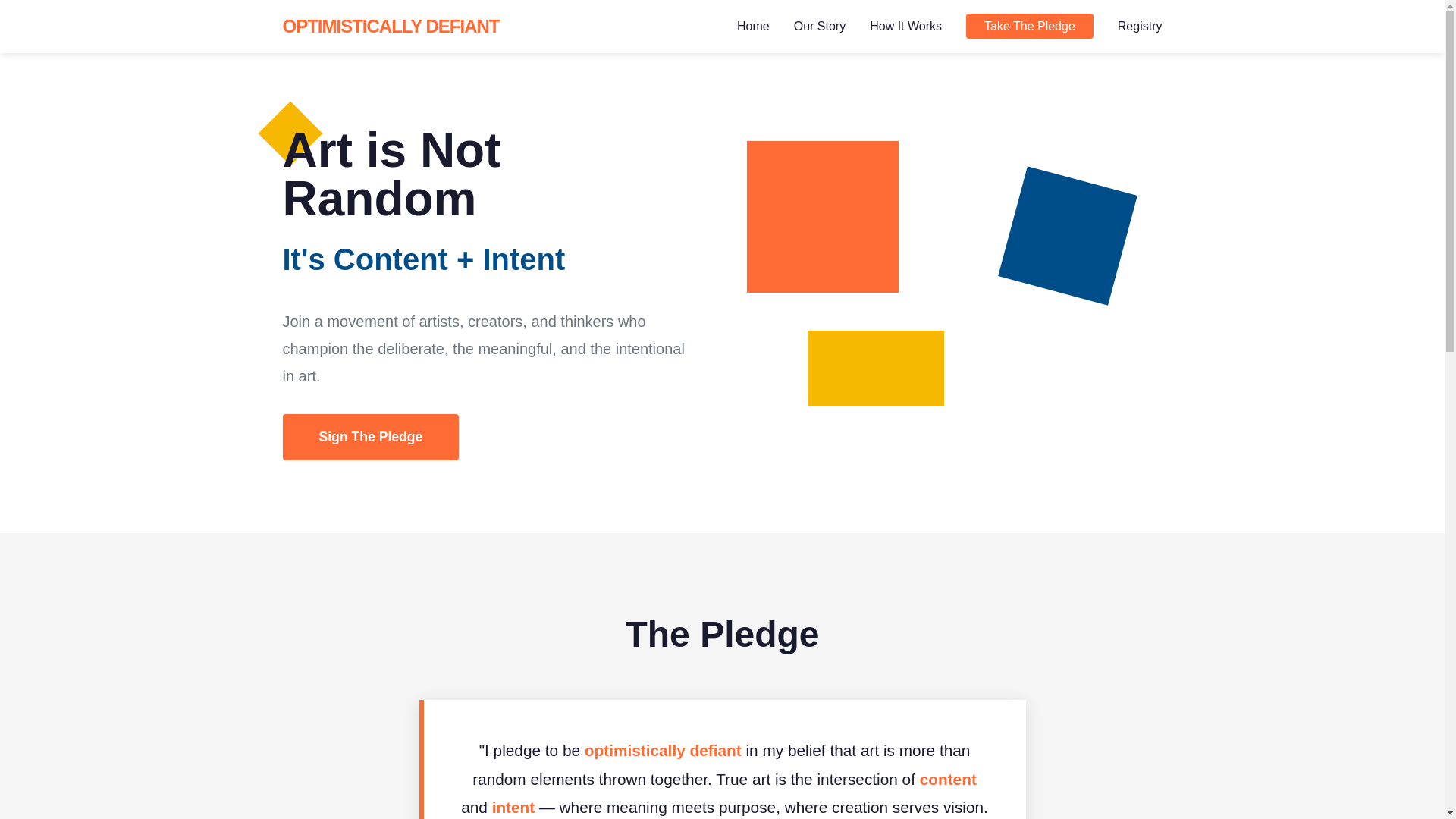 website screenshot of https://optimisticallydefiant.org/
