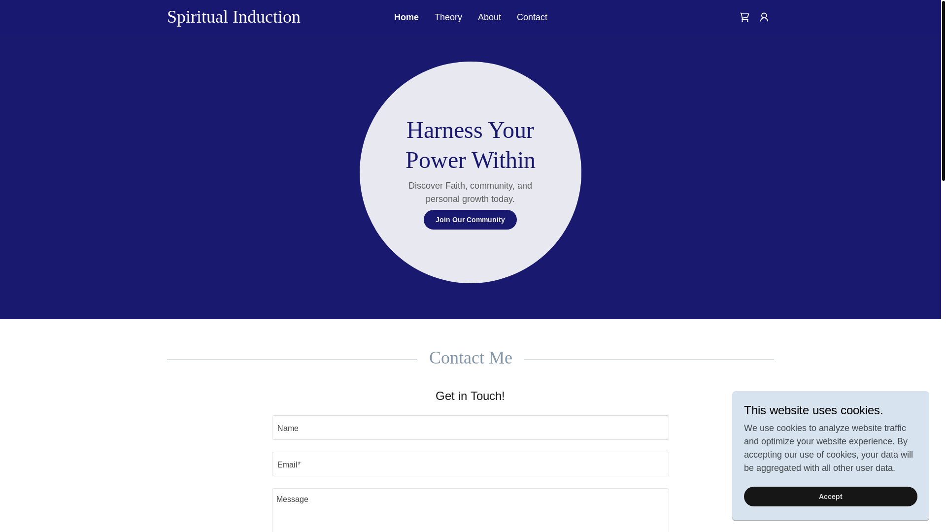 website screenshot of https://spiritualinduction.net/