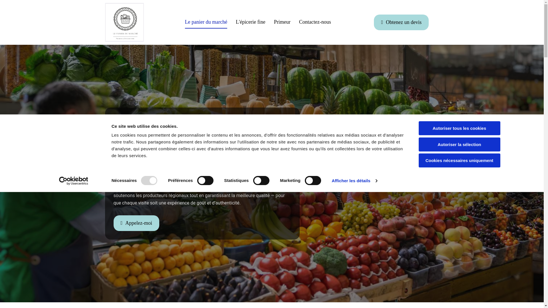 website screenshot of https://lepanierdumarche1.fr/