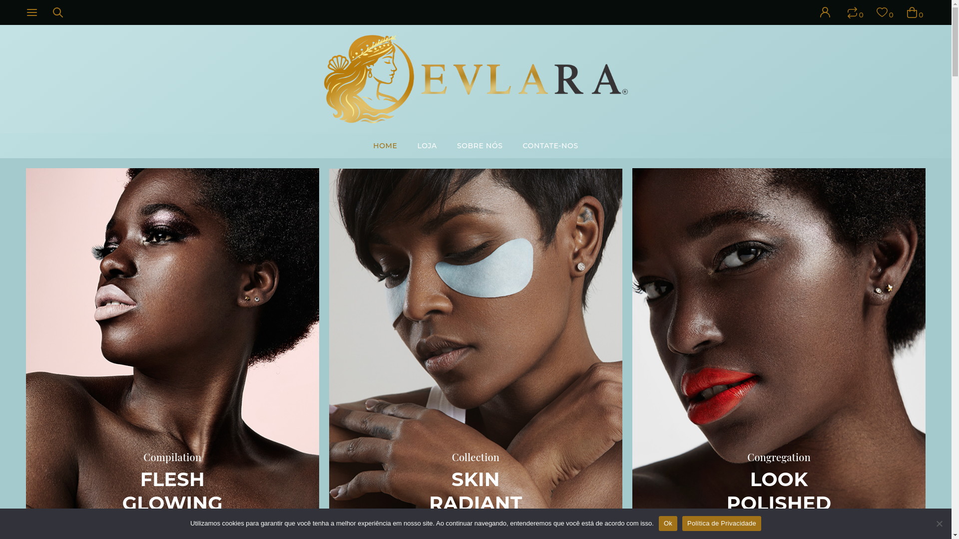 website screenshot of https://evlaracosmeticos.com.br/