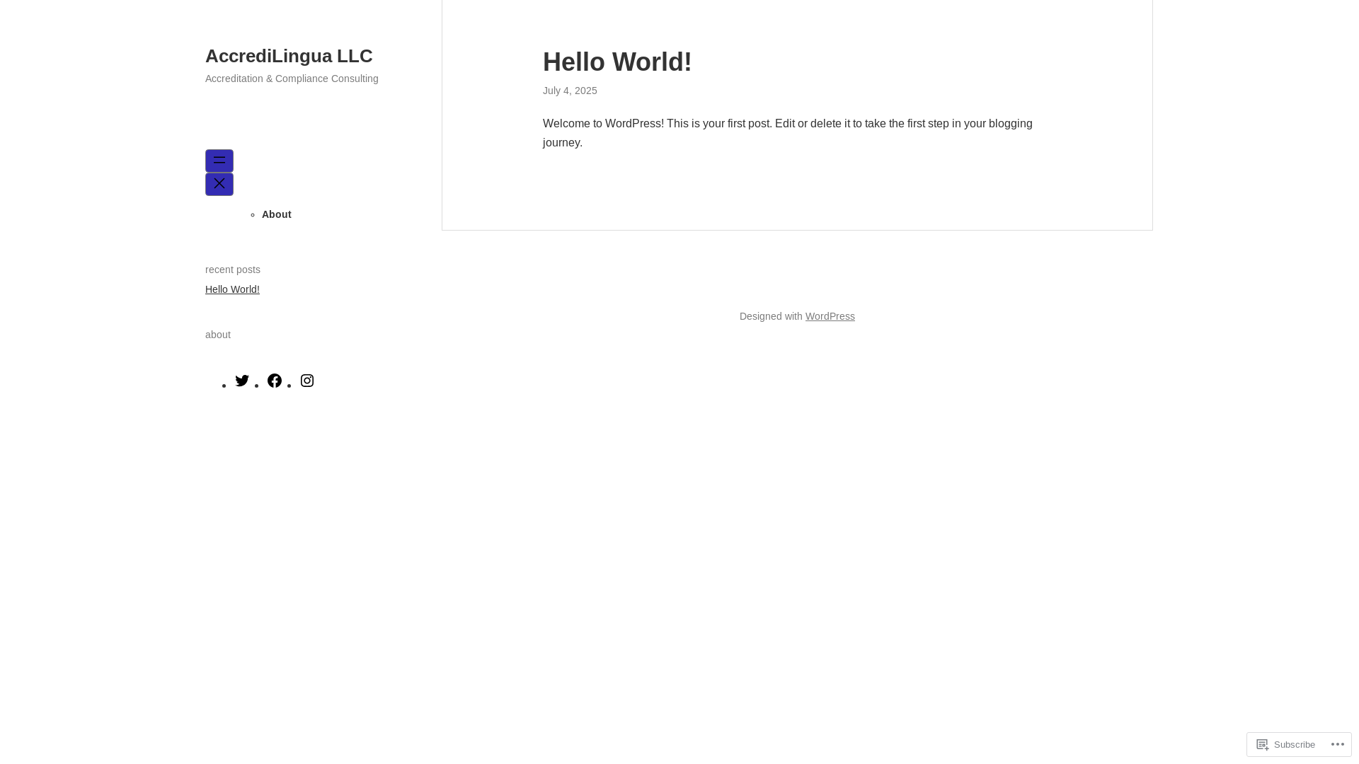 website screenshot of https://accredilingua.com/