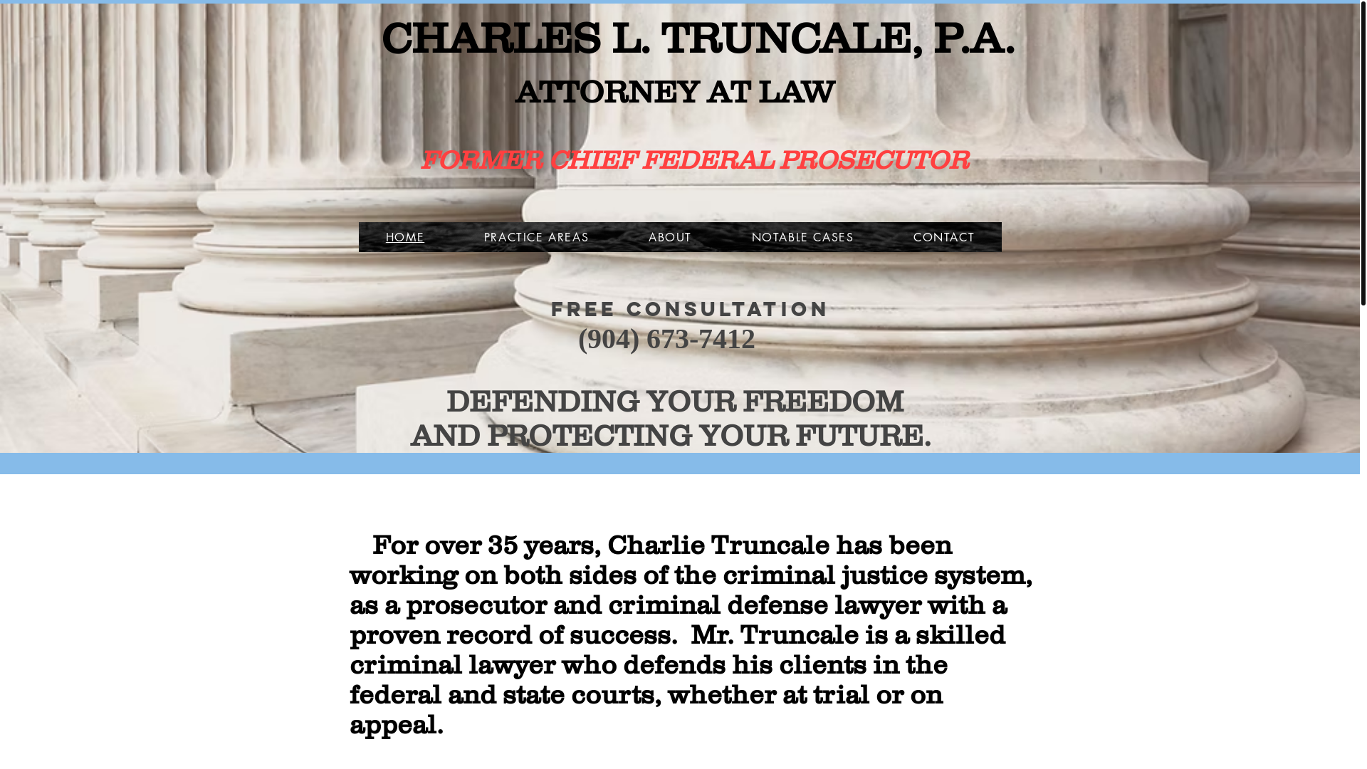 website screenshot of https://truncalecriminallawyer.com/