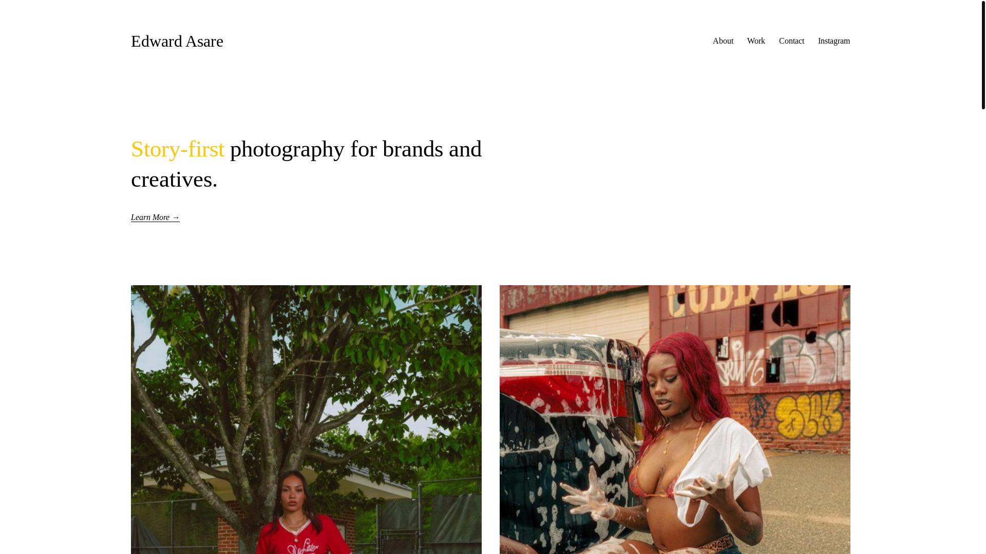 website screenshot of https://theedwardasare.com/