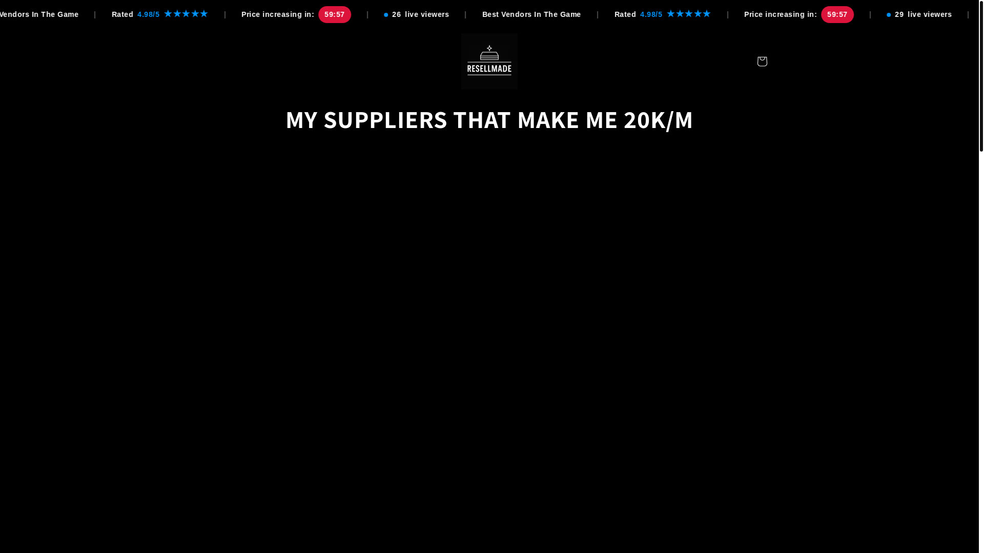 website screenshot of https://resellmade.com/