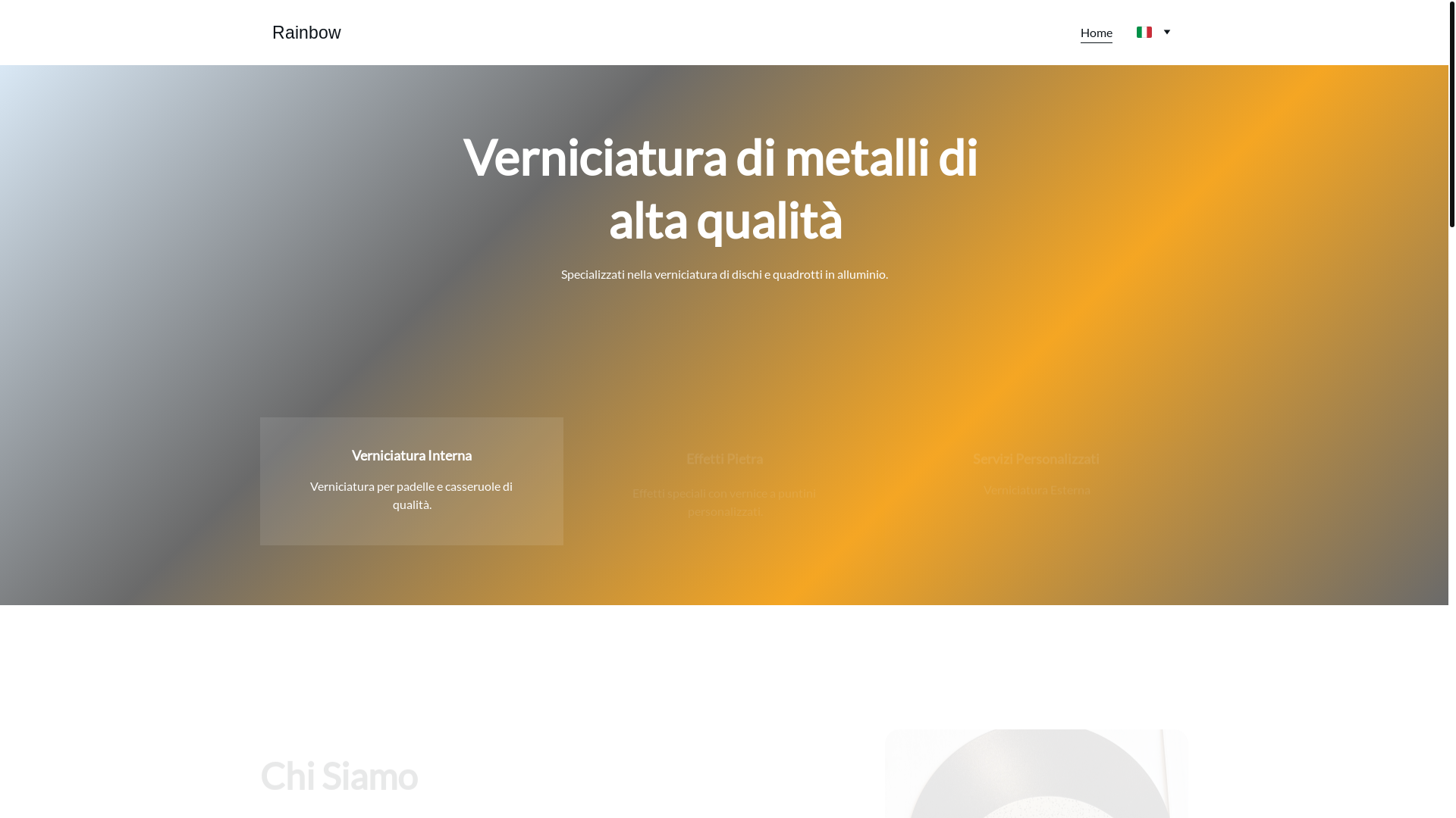 website screenshot of https://srlrainbow.it/