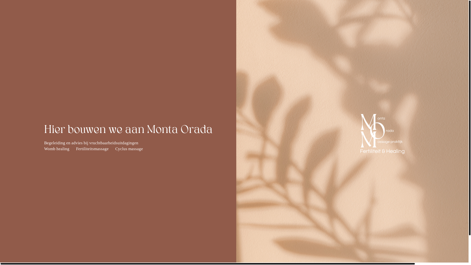 website screenshot of https://monteorada.nl/