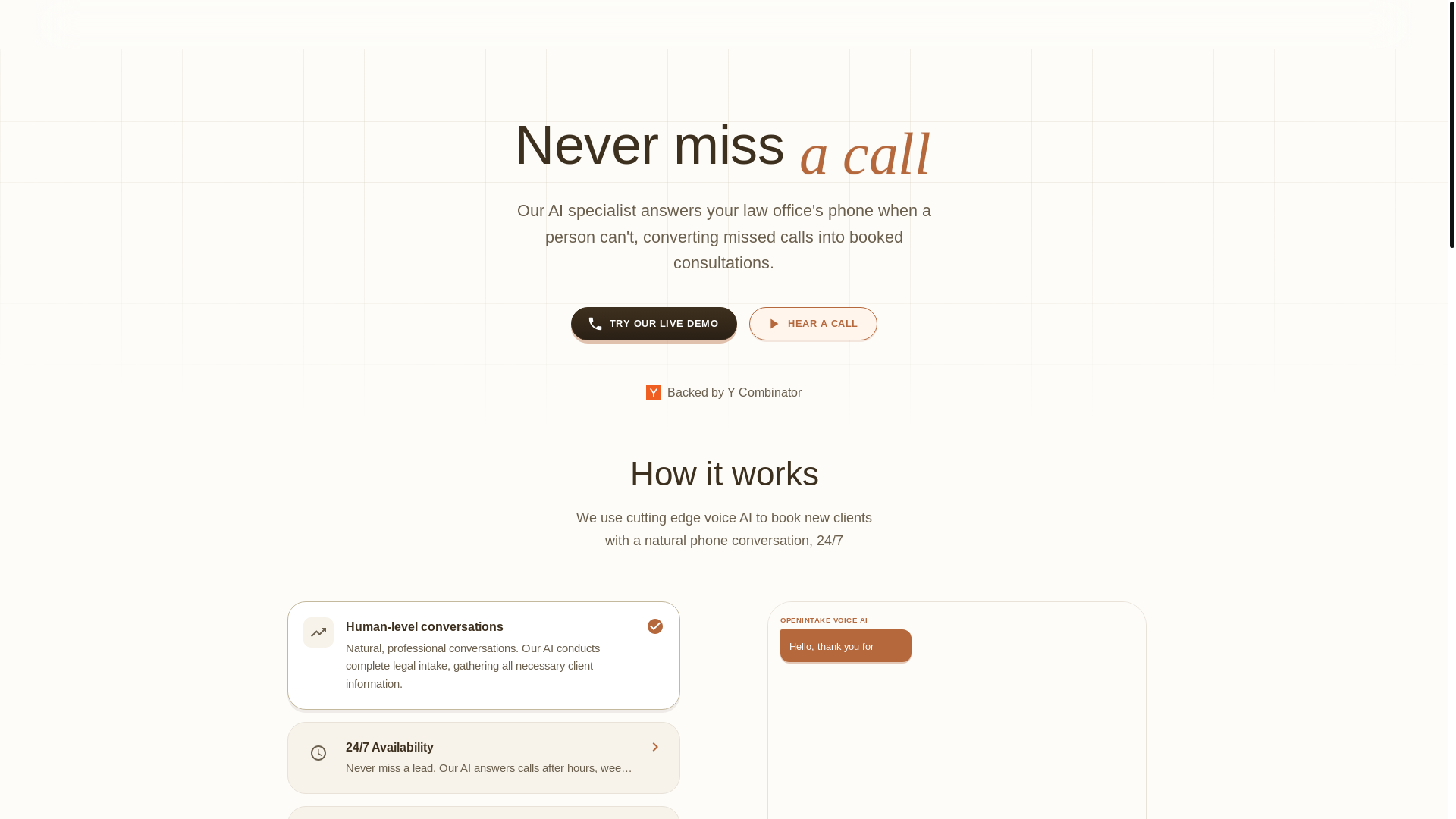 website screenshot of https://openopenintake.info/