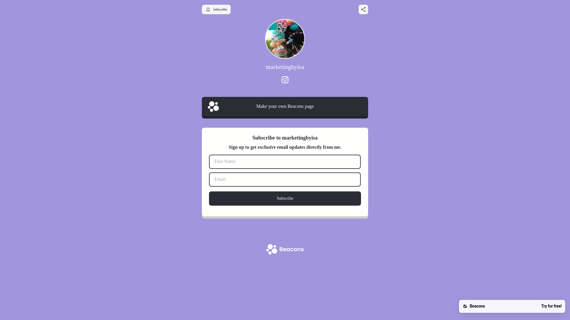 website screenshot of https://marketingbyisa.com/