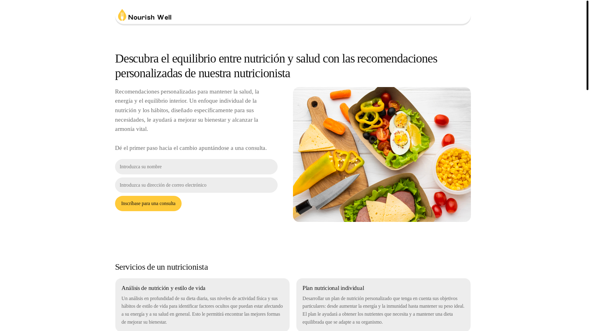 website screenshot of https://nourishwelletc.info/