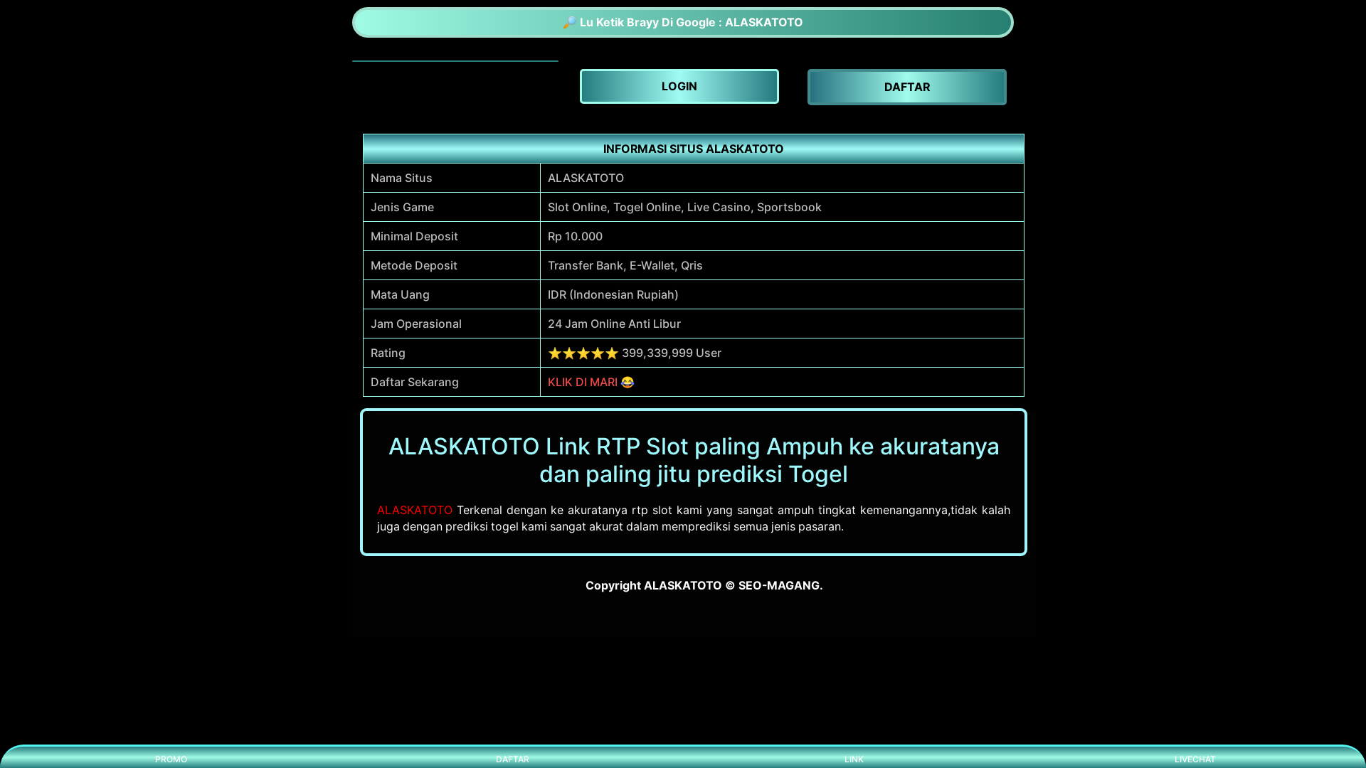 website screenshot of https://kami-tidak-takut-pising.pages.dev/
