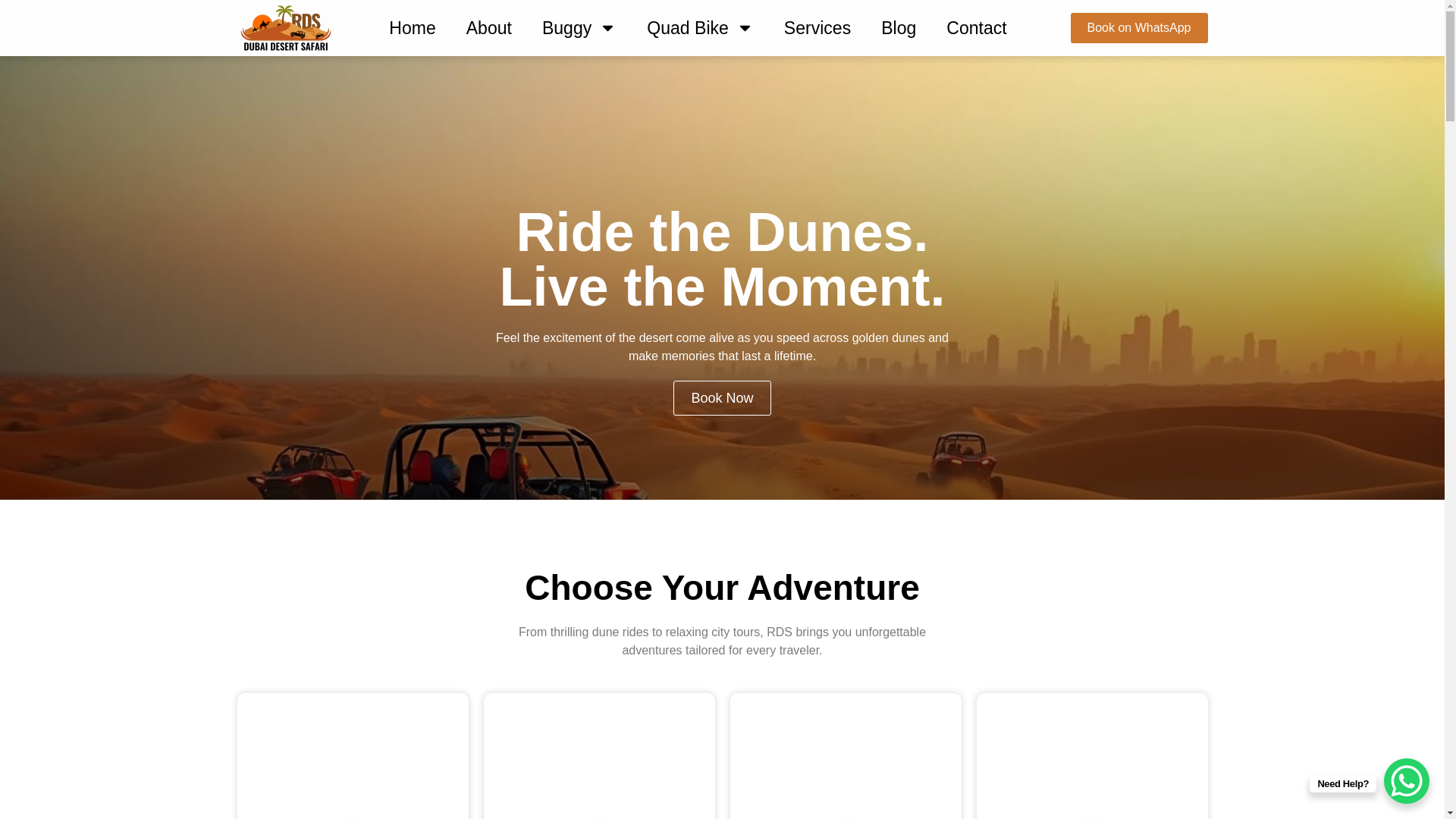 website screenshot of https://rdsdubaidesertsafari.com/