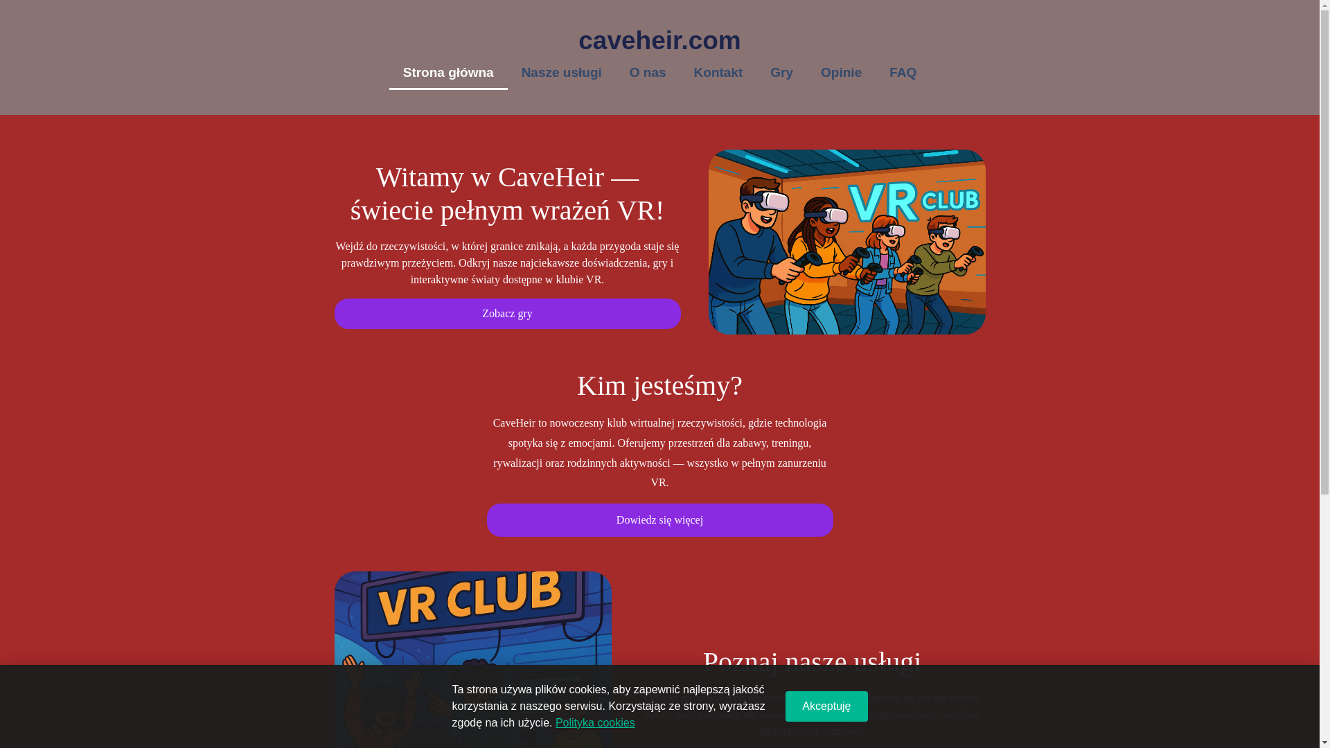 website screenshot of https://caveheir.com/