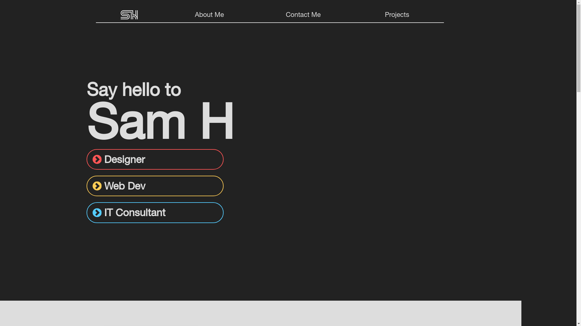 website screenshot of https://portfolio-samhi113.pages.dev/