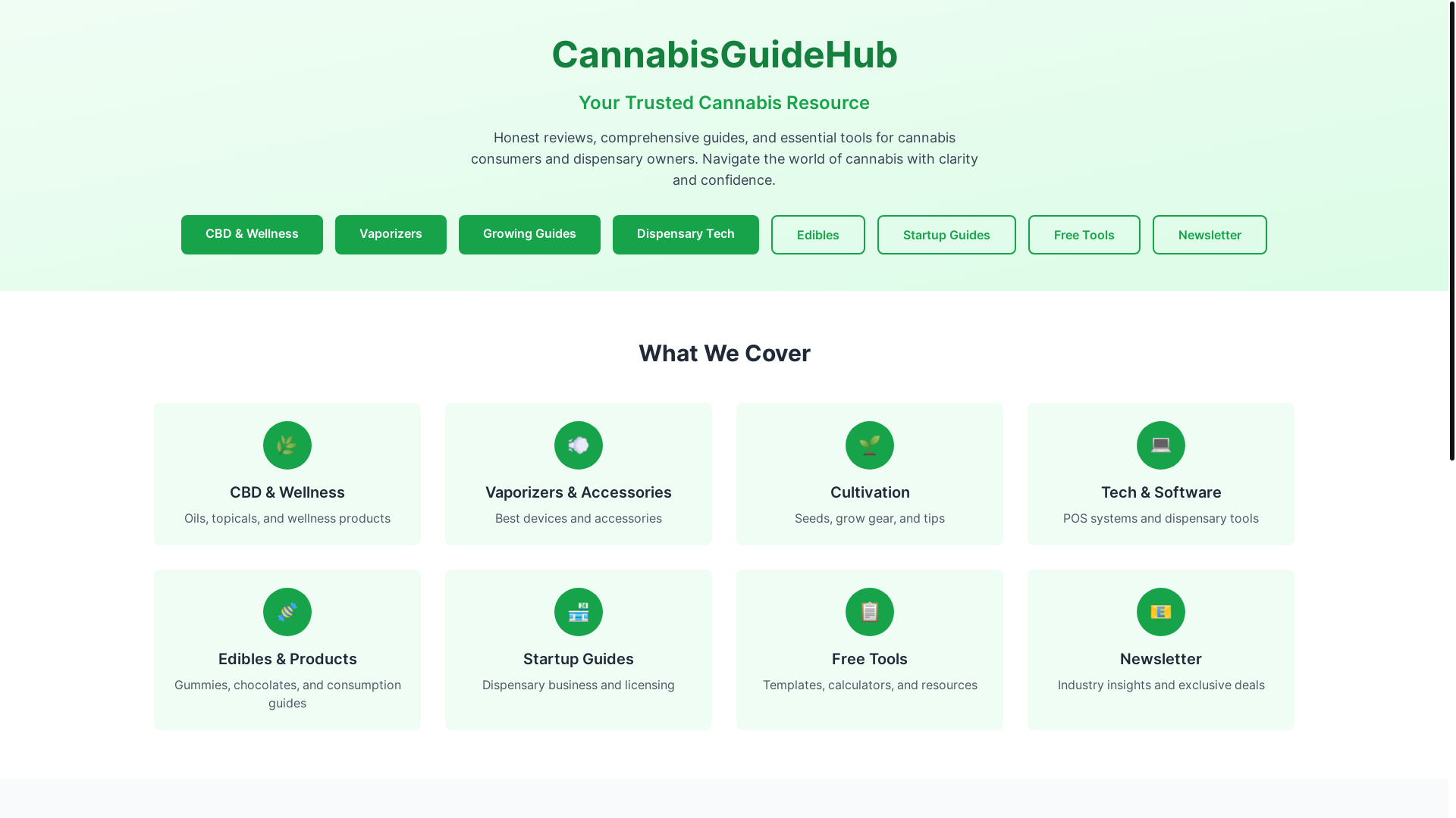 website screenshot of https://cannabis-guide-hub.pages.dev/