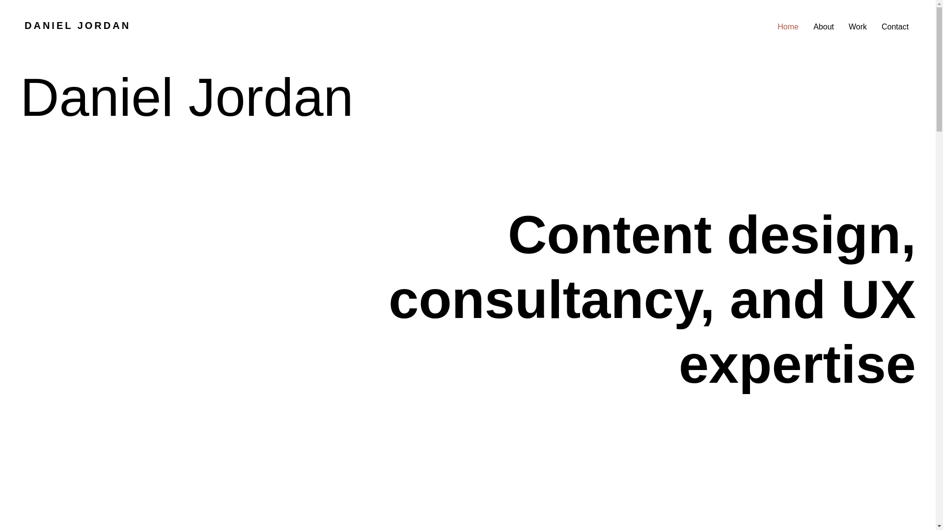 website screenshot of https://danjordanux.com/