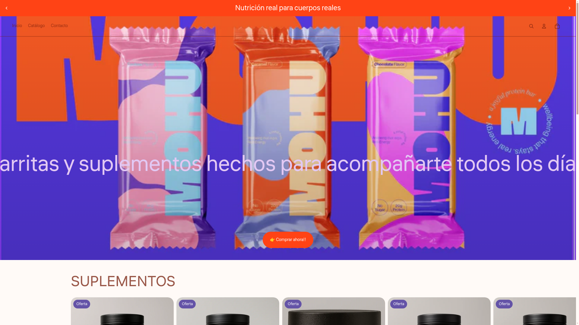 website screenshot of https://mohustore.cl/