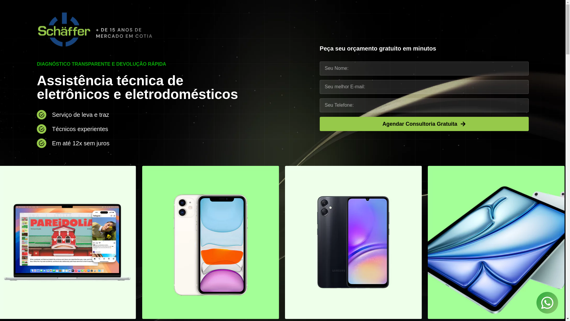 website screenshot of https://schafferassistencia.com.br/