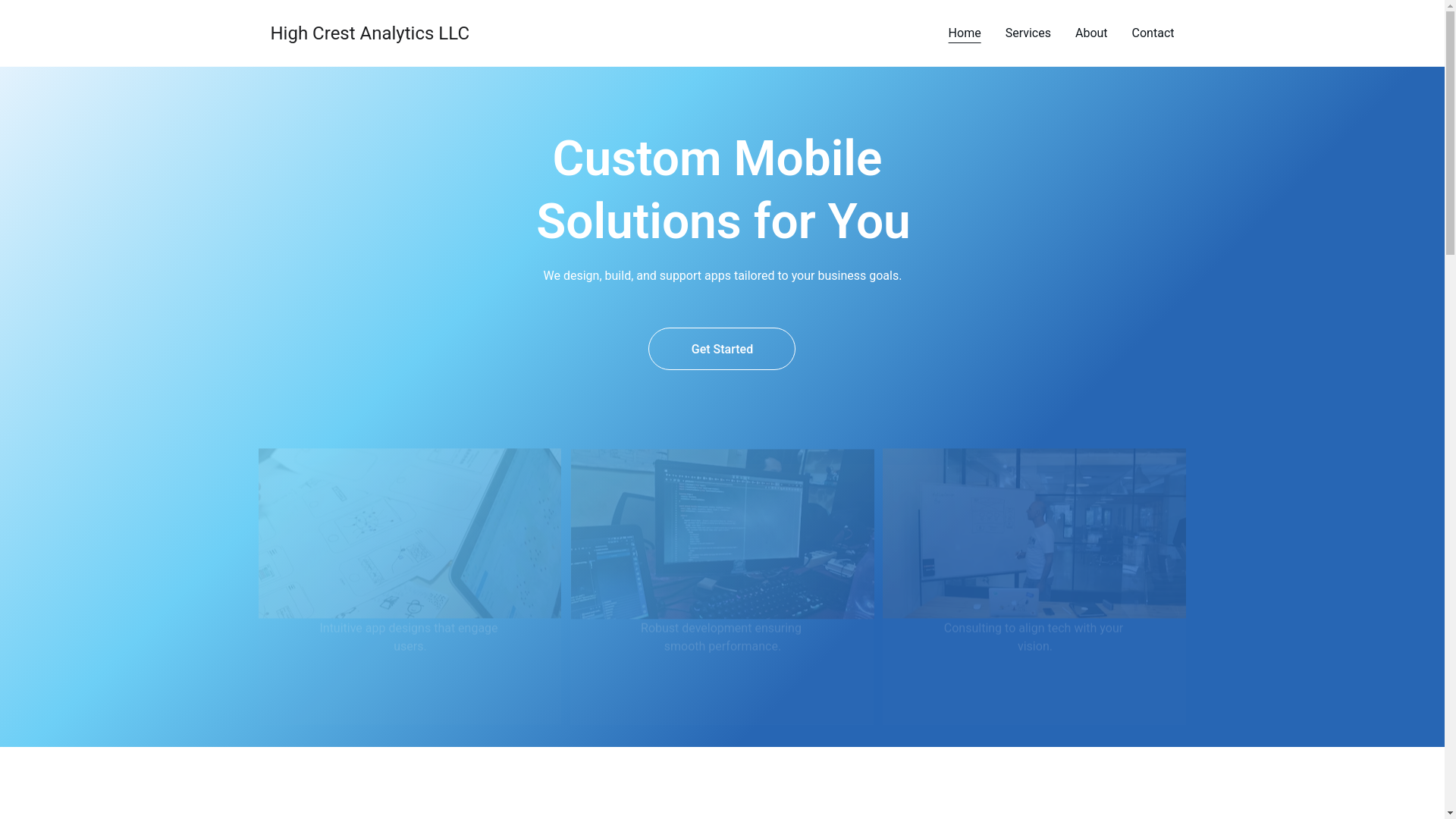 website screenshot of https://highcrestanalytics.site/