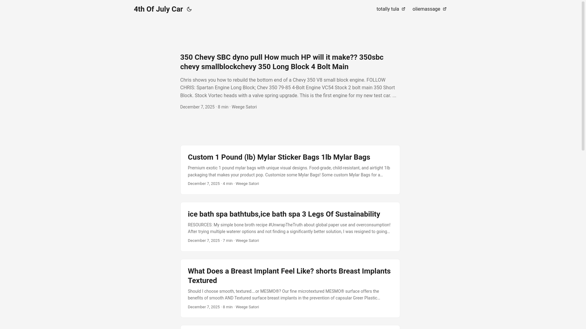 website screenshot of https://4thofjulycar.pages.dev/