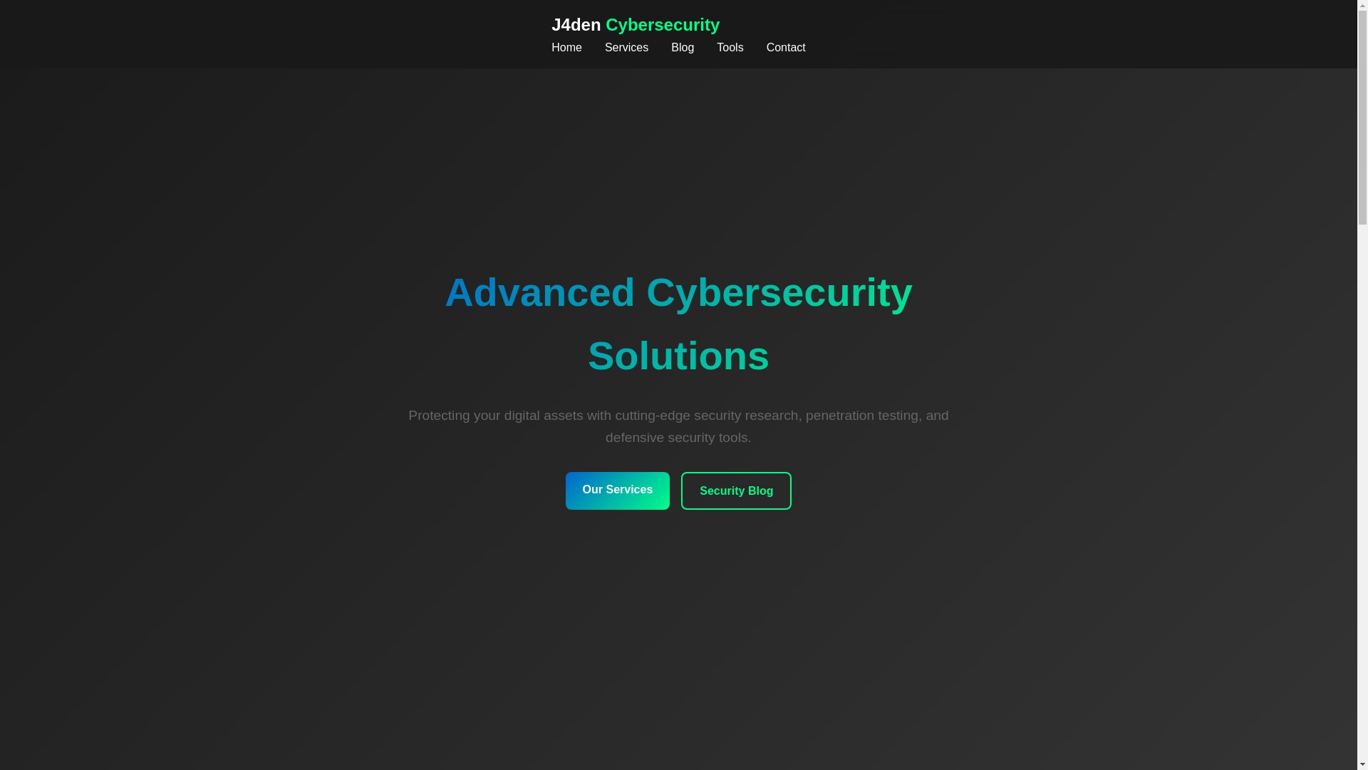 website screenshot of https://j4den-cybersec.pages.dev/