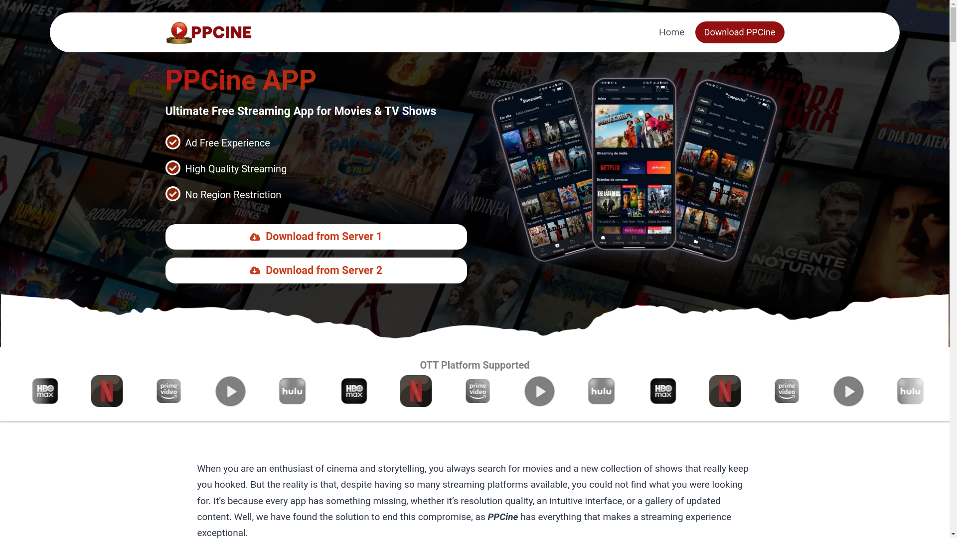 website screenshot of https://ppcinebr.cc/