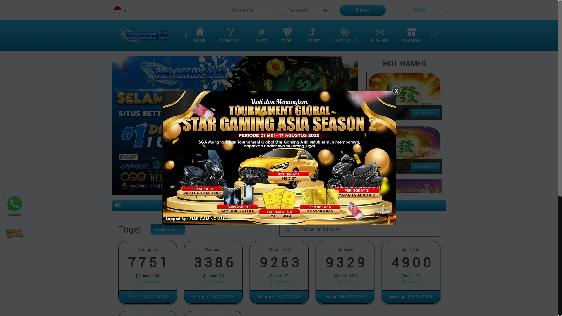 website screenshot of https://kosmikcair.site/