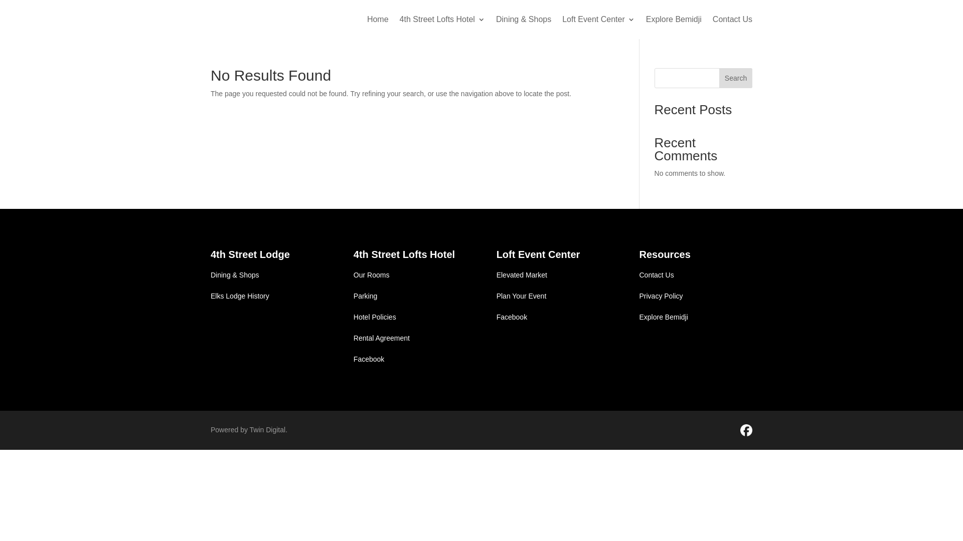 website screenshot of https://lofteventcenter.com/