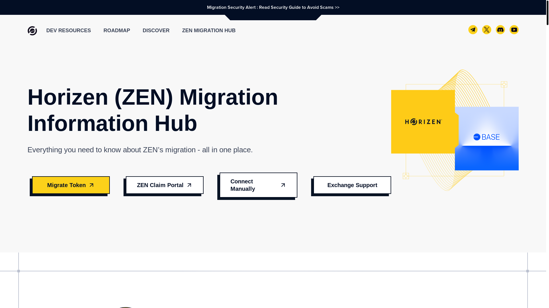 website screenshot of https://horizen-upgrade.pages.dev/