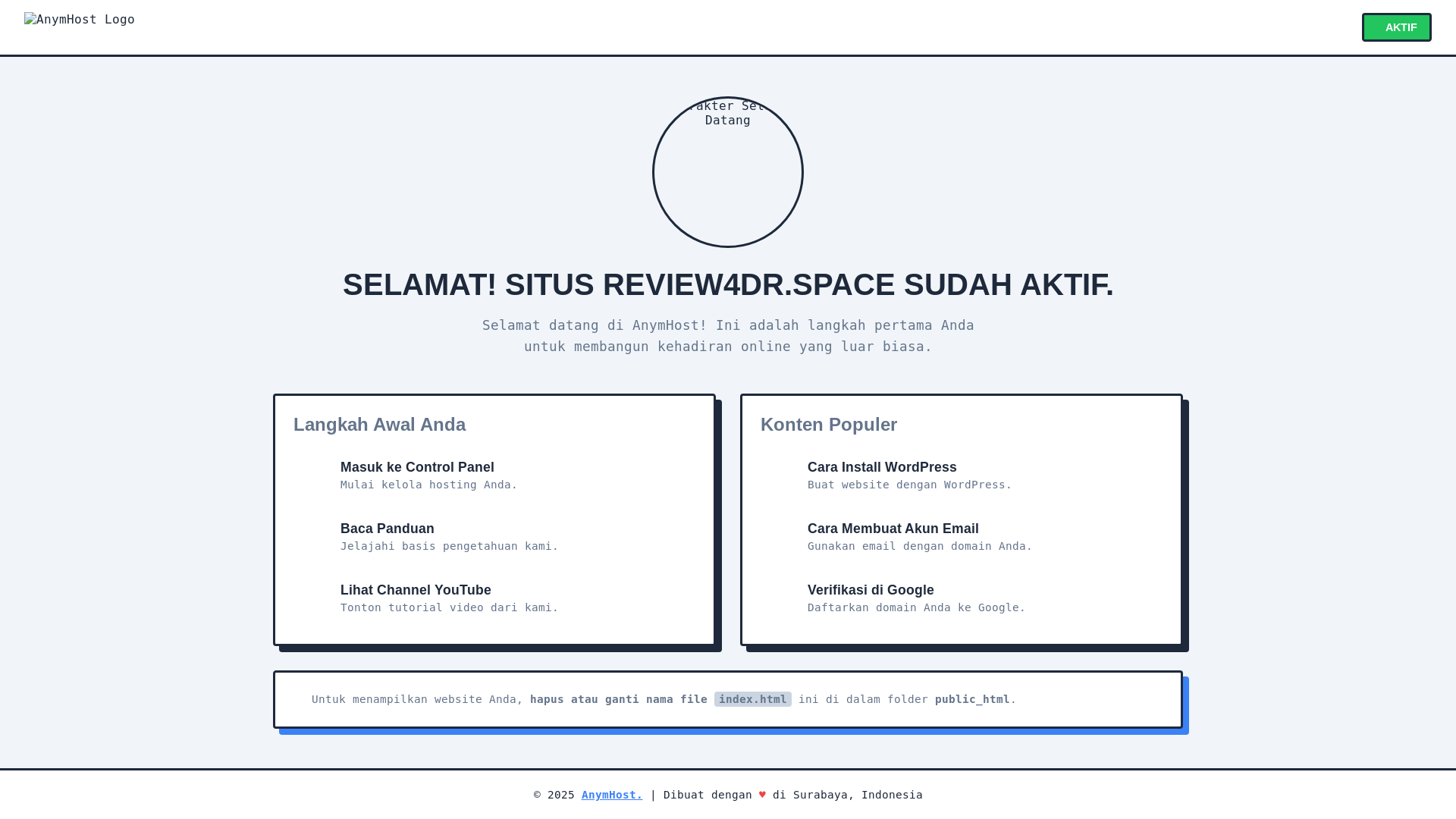website screenshot of https://review4dr.space/