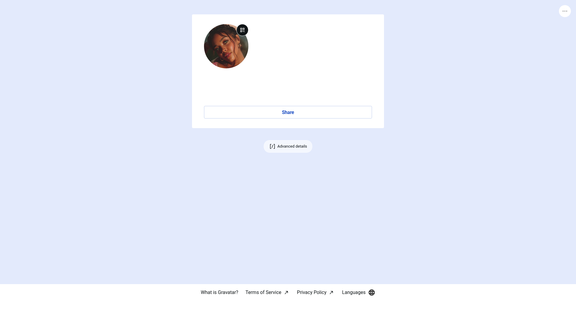 website screenshot of https://opheliarain.link/