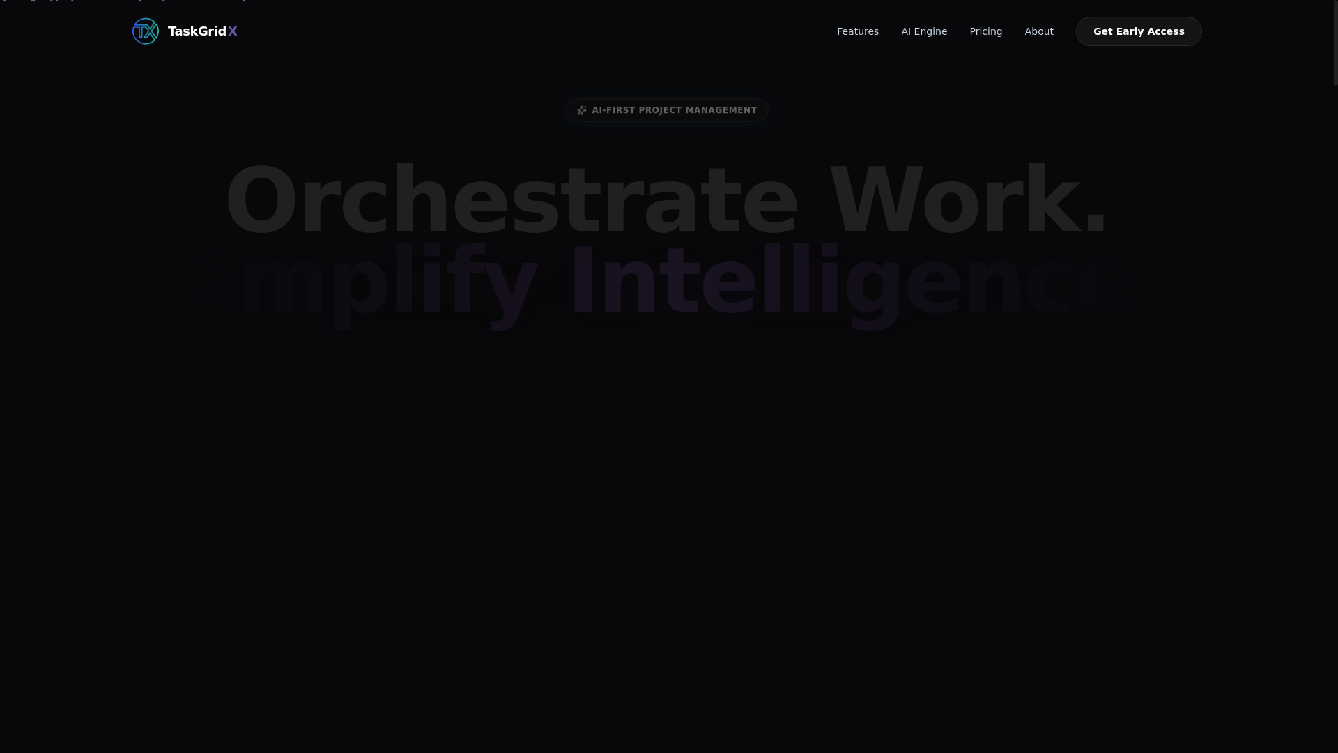 website screenshot of https://taskgridx.com/