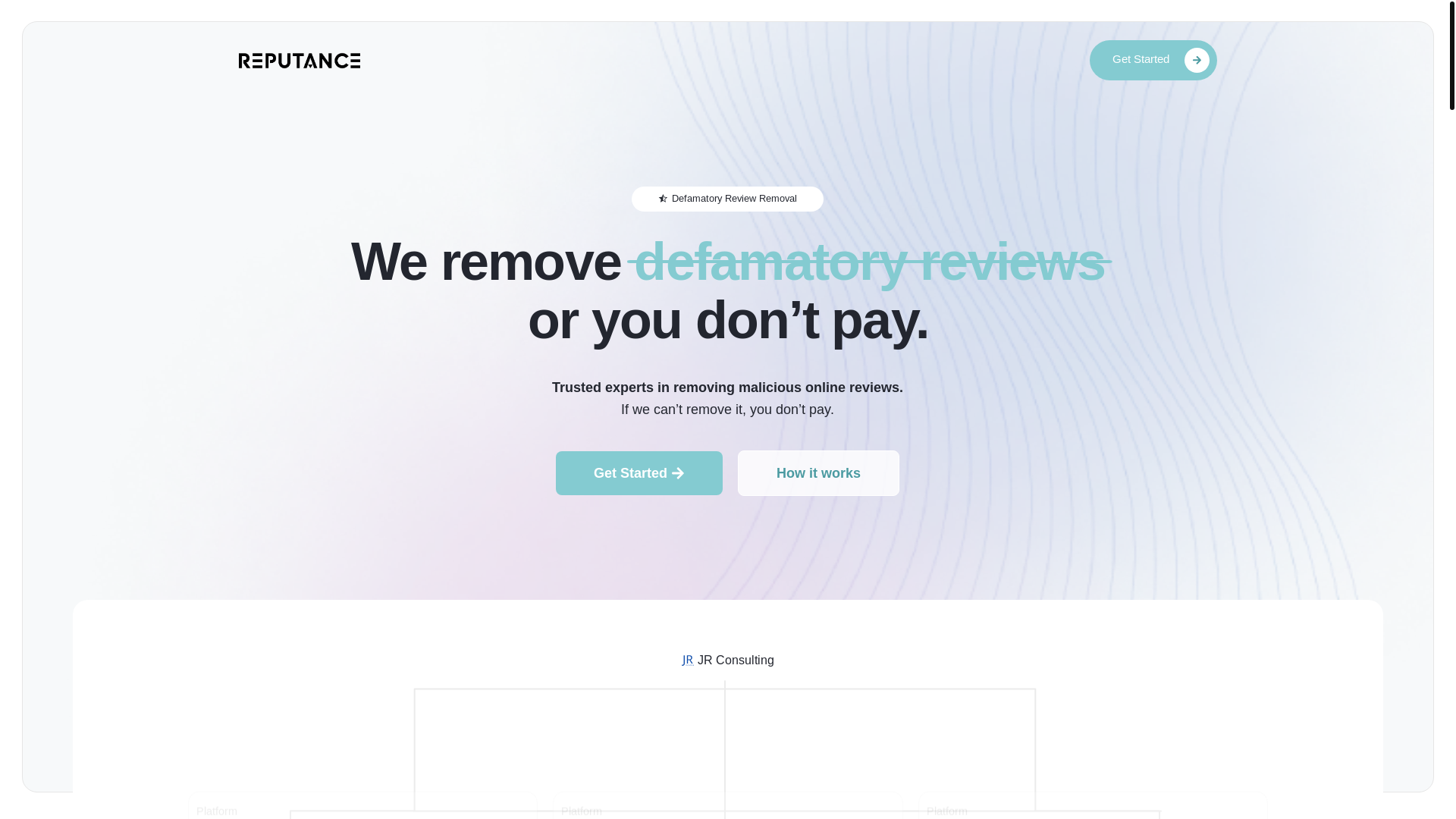 website screenshot of https://reputanceadvise.com/