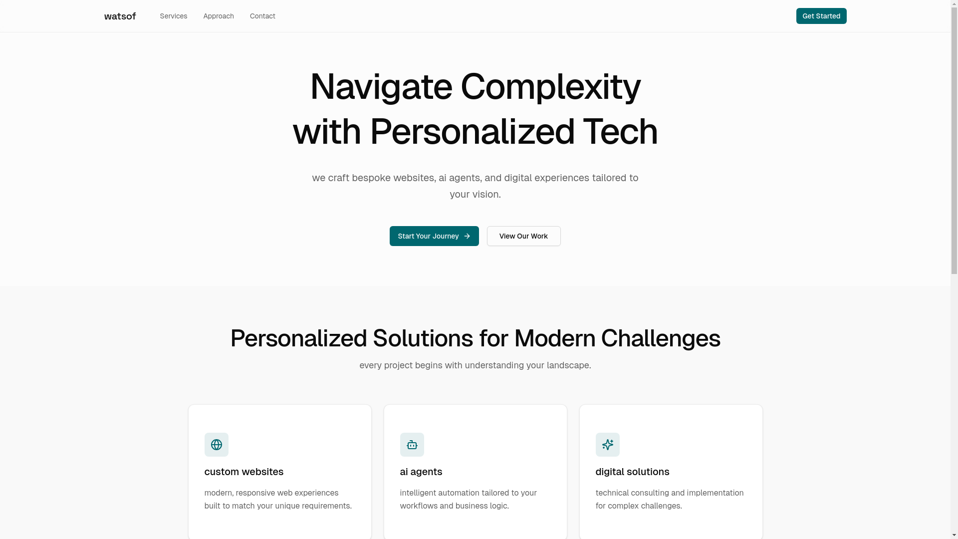 website screenshot of https://watsof.net/