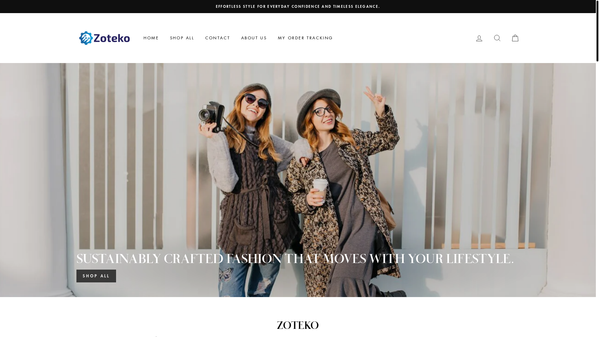 website screenshot of https://zoteko.shop/