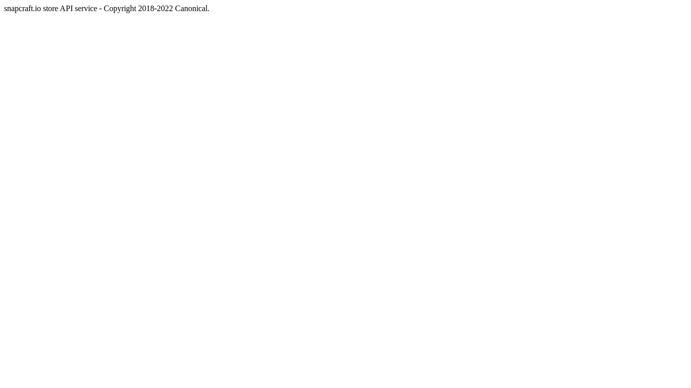 website screenshot of https://api.snapcraft.io/