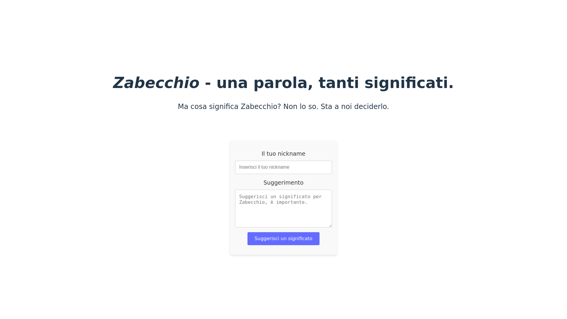 website screenshot of https://zabecchio.it/