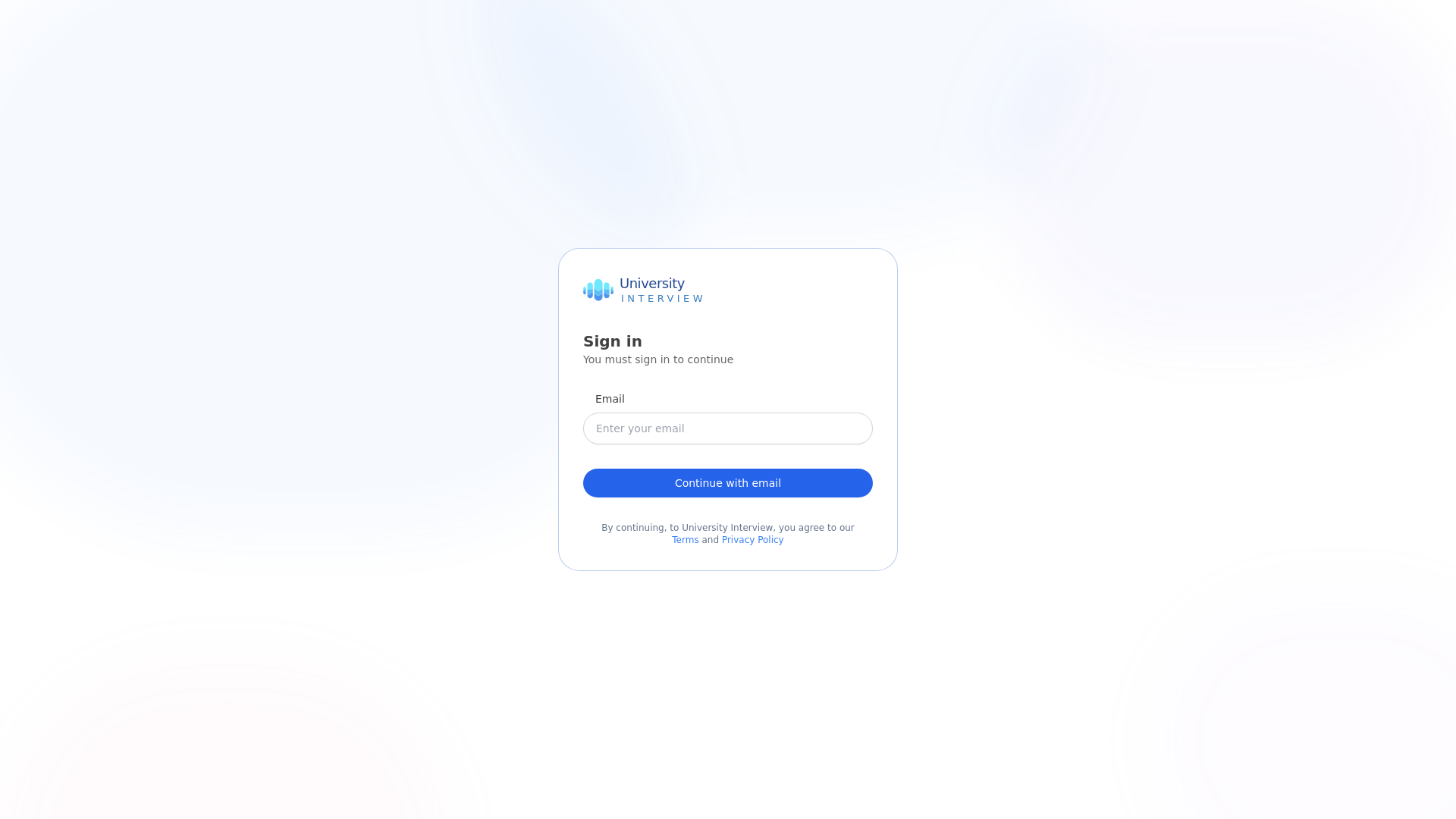 website screenshot of https://university-interview-production.pages.dev/
