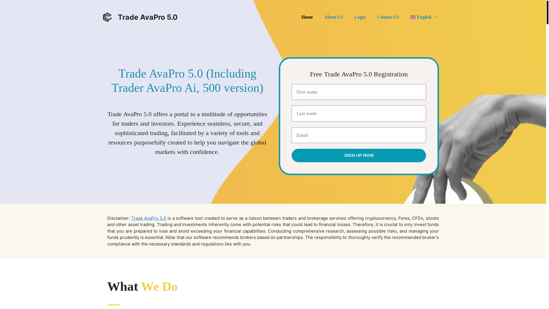 website screenshot of http://tradeavapro.com