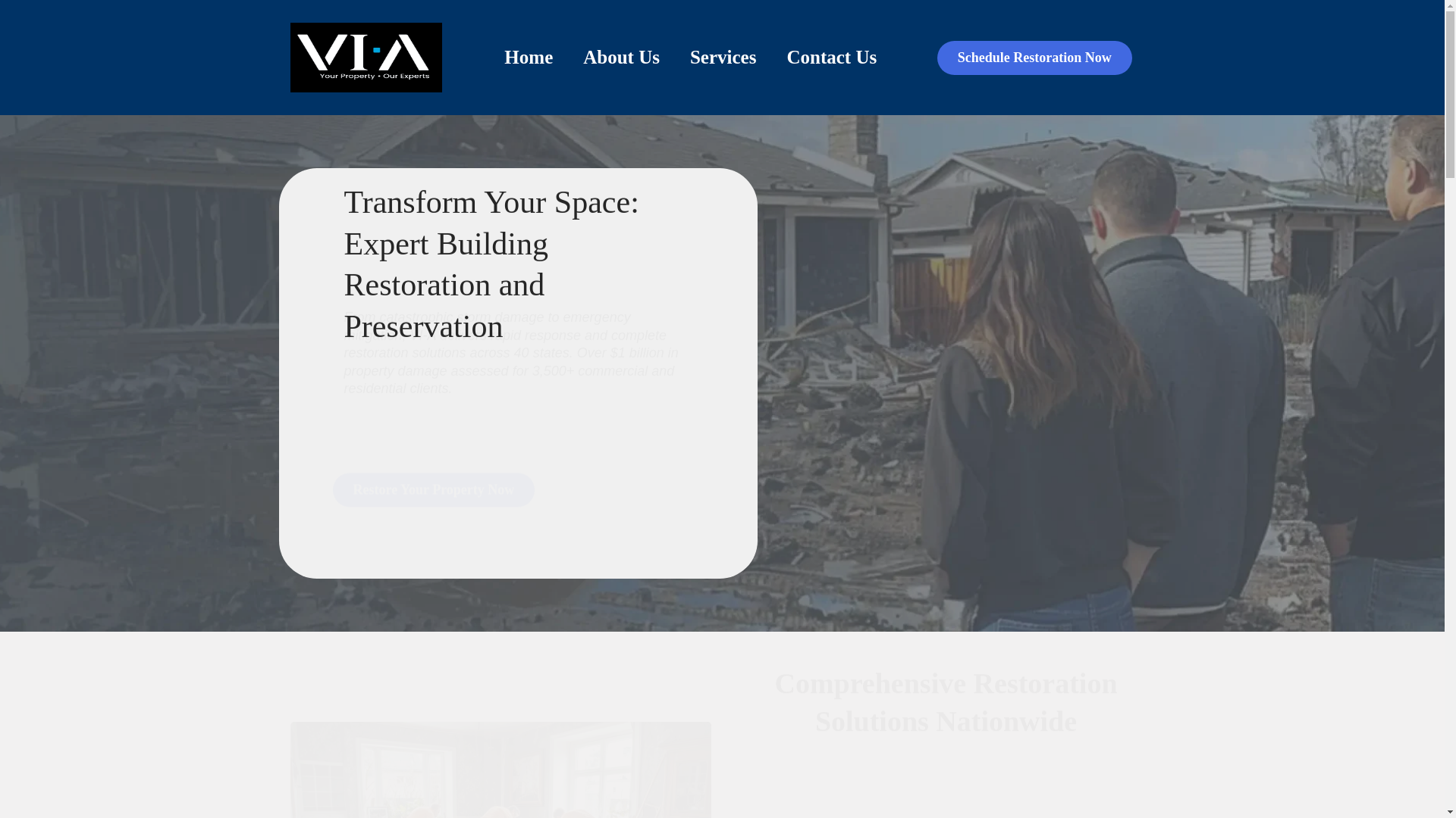 website screenshot of https://vi-aconstruction.com/