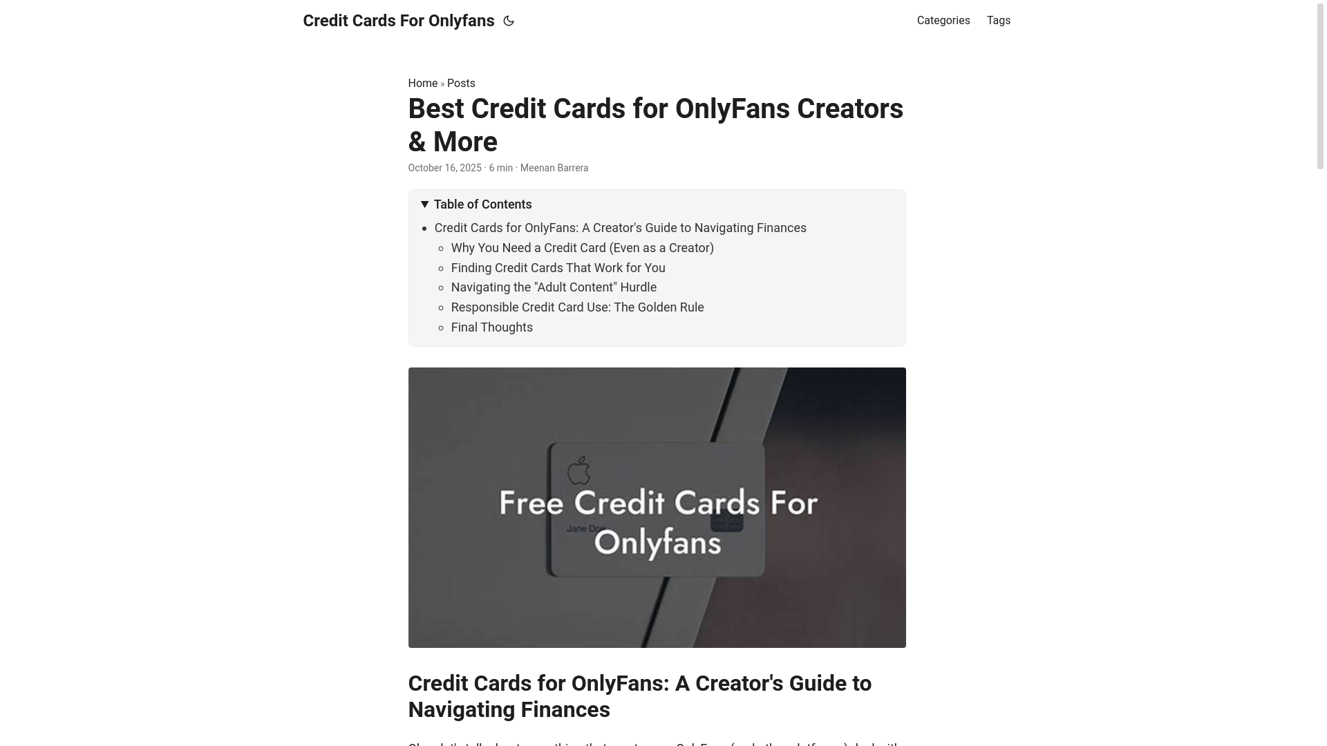 website screenshot of https://credit-cards-for-onlyfans.pages.dev/